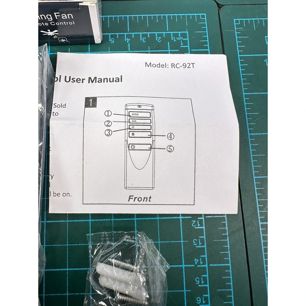 Harbor Breeze RC-92T Ceiling Fan Remote Control Handset A25-TX013